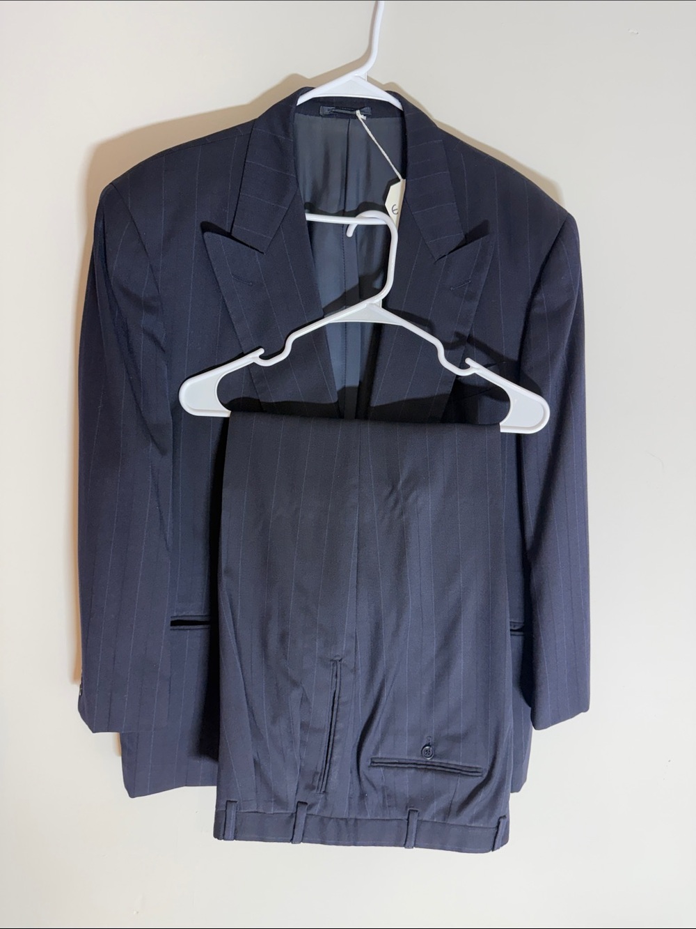 Ermenegildo Zegna Double-Breasted Pinstripe suite- Deep Blue
